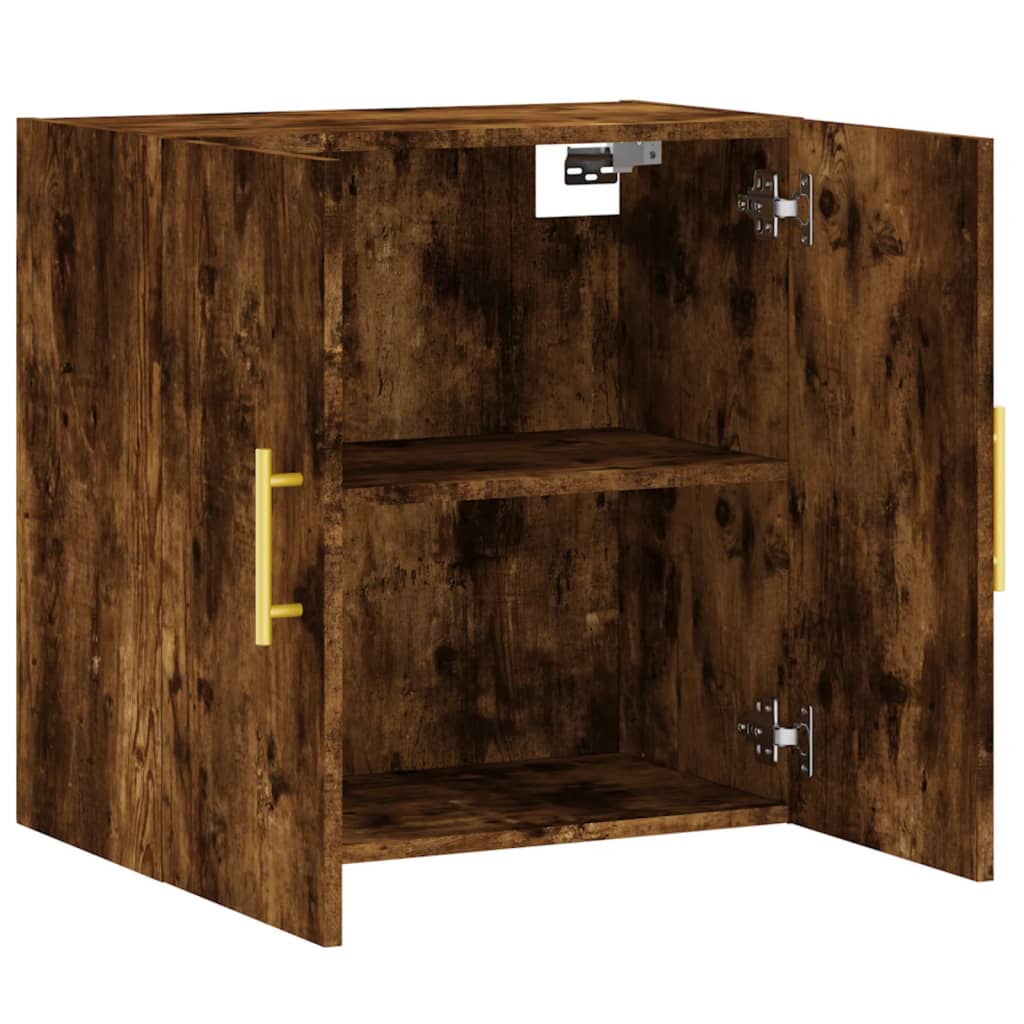 Armoire murale chêne fumé 60x31x60 cm matériau bois