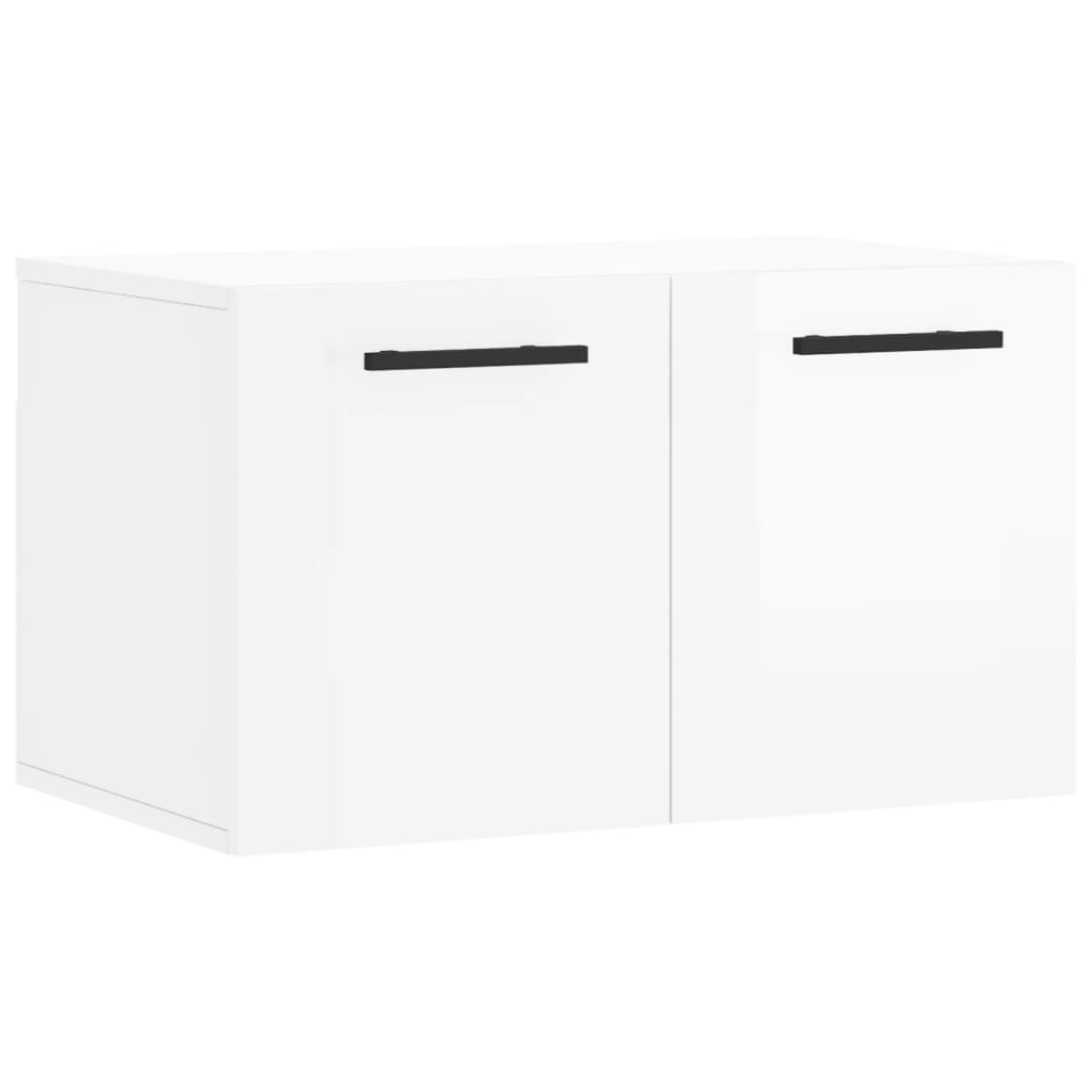 Armoire murale blanc brillant 60x36,5x35 cm en bois