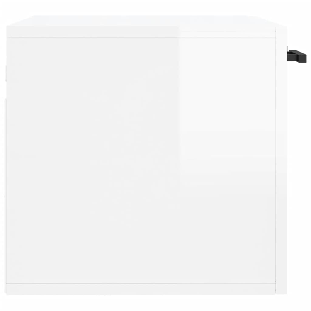 Armoire murale blanc brillant 60x36,5x35 cm en bois