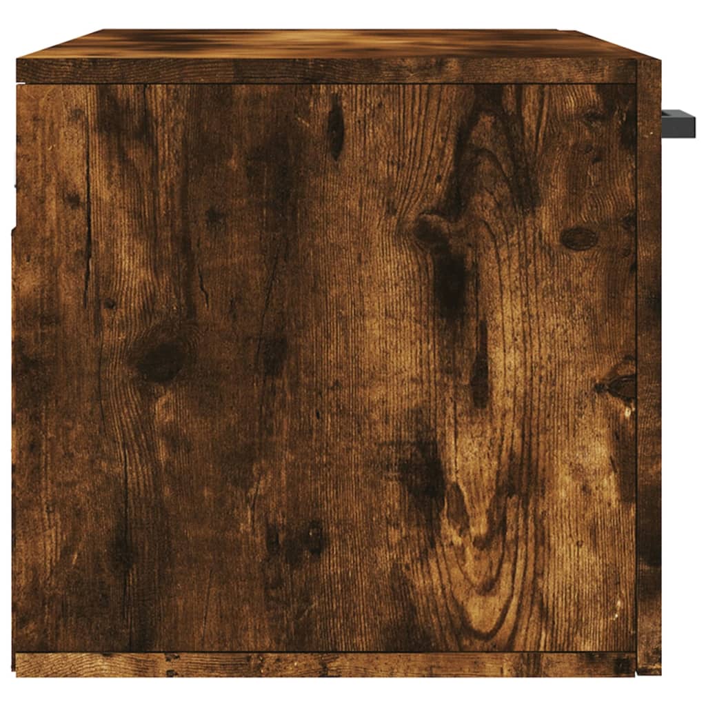 Armoire murale chêne fumé 80x36,5x35 cm matériau bois