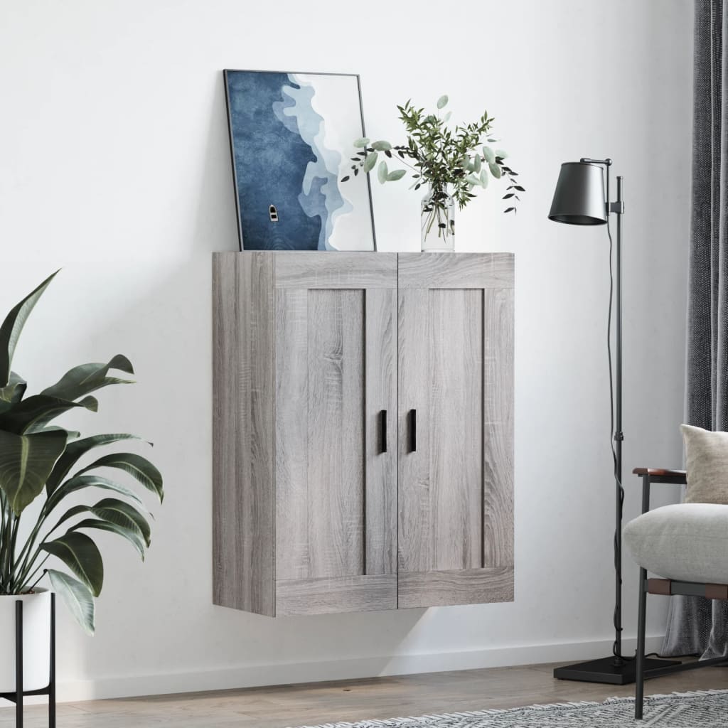 Armoire murale Sonoma grise 69,5x34x90 cm en bois
