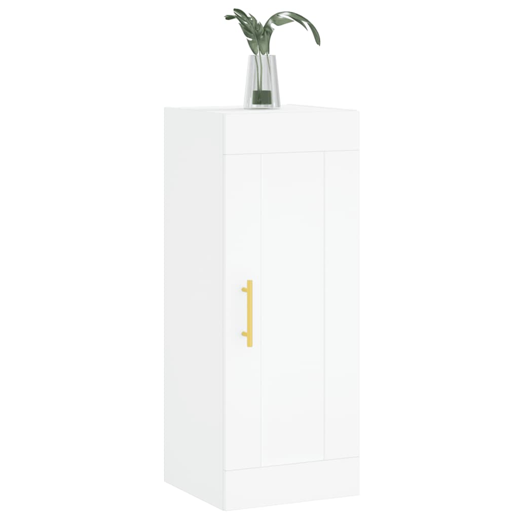 Wandschrank Weiß 34,5x34x90 cm Holzwerkstoff