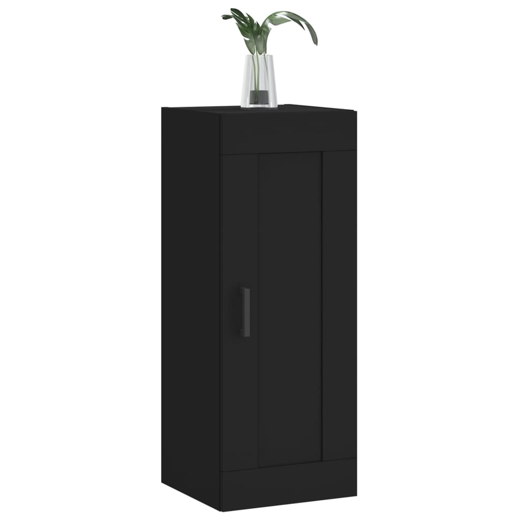 Wall Cabinet Black 34.5x34x90 cm Wood Material