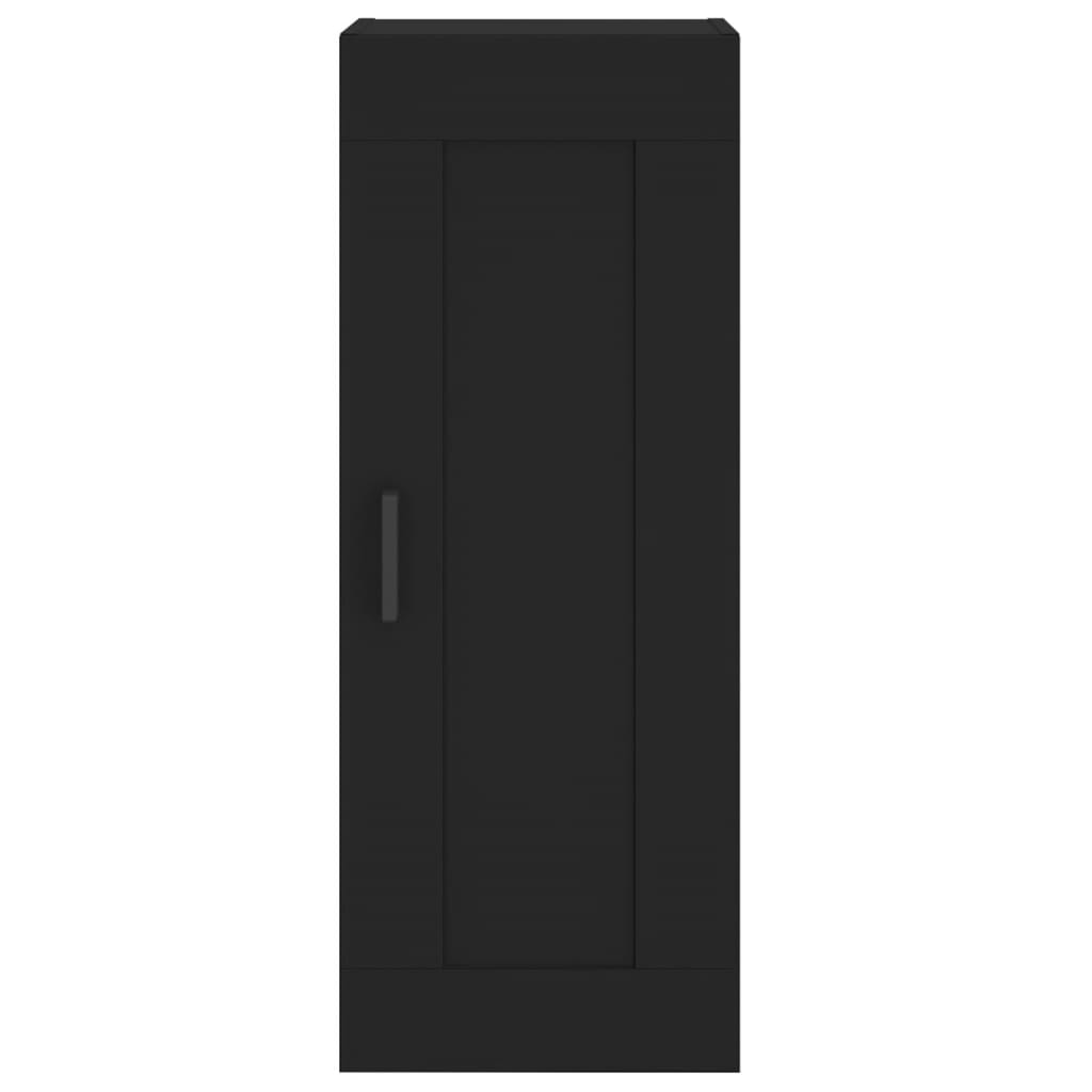 Wall Cabinet Black 34.5x34x90 cm Wood Material