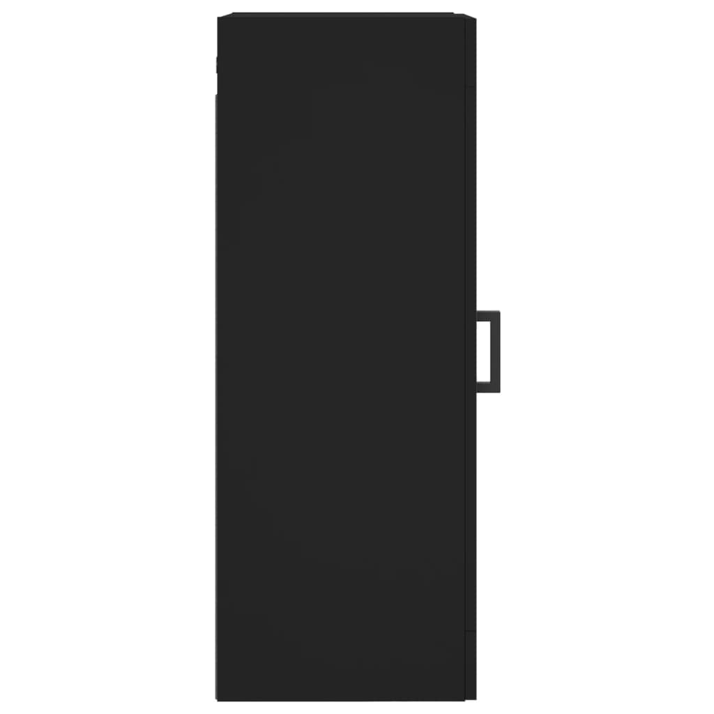 Wall Cabinet Black 34.5x34x90 cm Wood Material