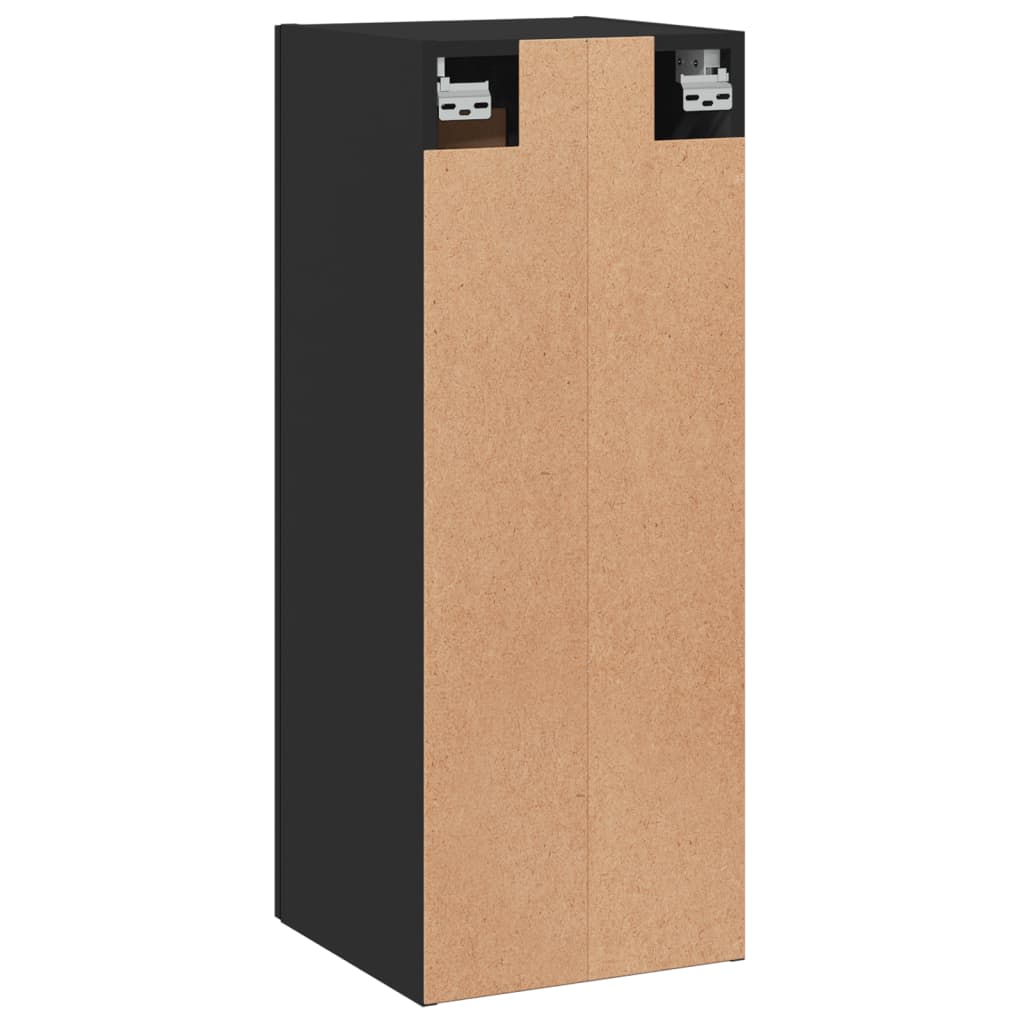 Wall Cabinet Black 34.5x34x90 cm Wood Material