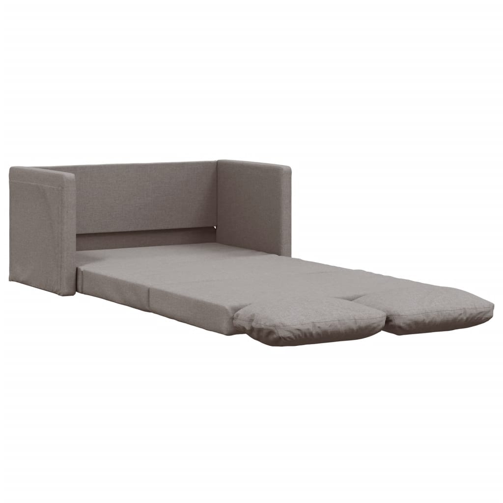 Canapé de sol avec fonction couchage taupe 112x174x55 cm tissu
