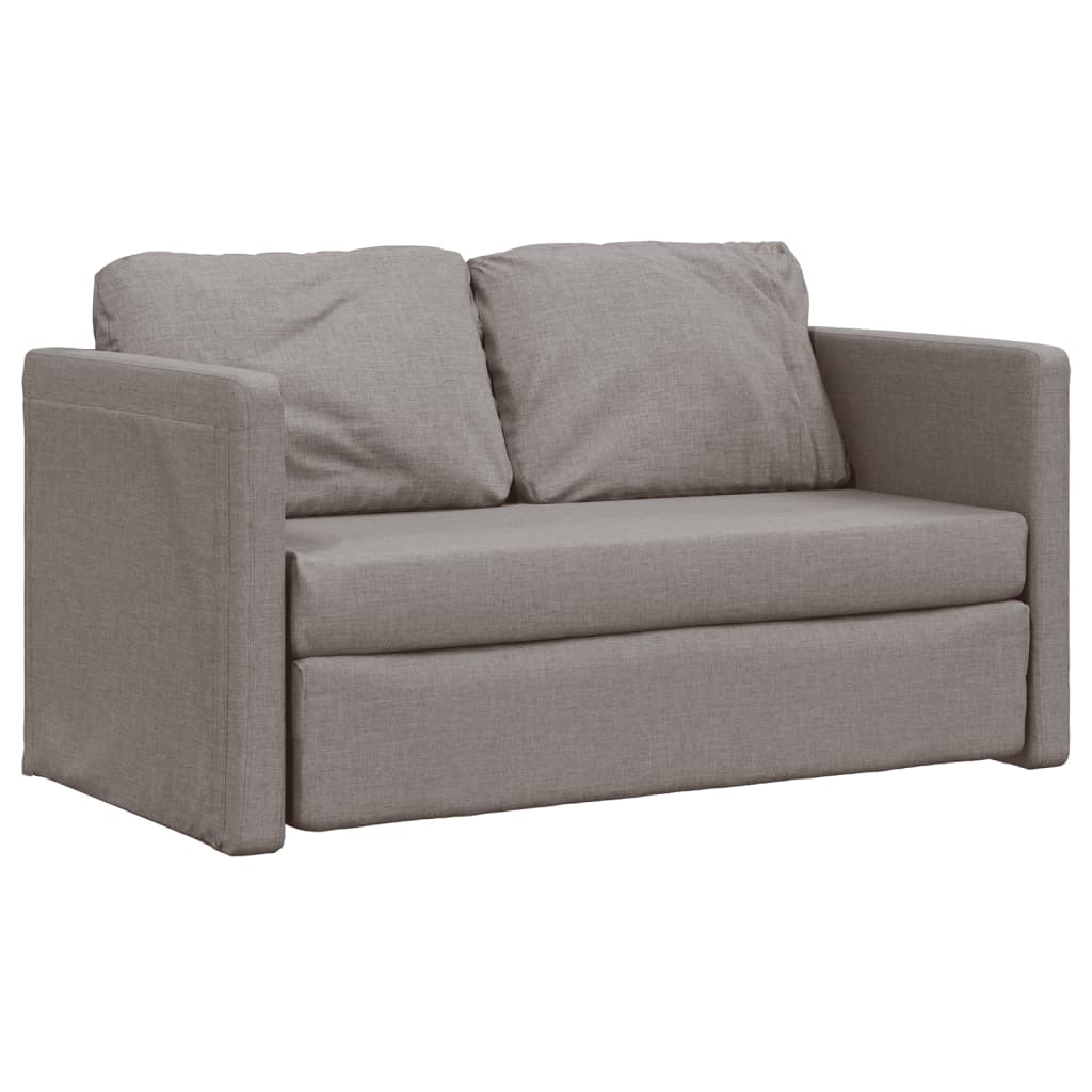 Canapé de sol avec fonction couchage taupe 112x174x55 cm tissu
