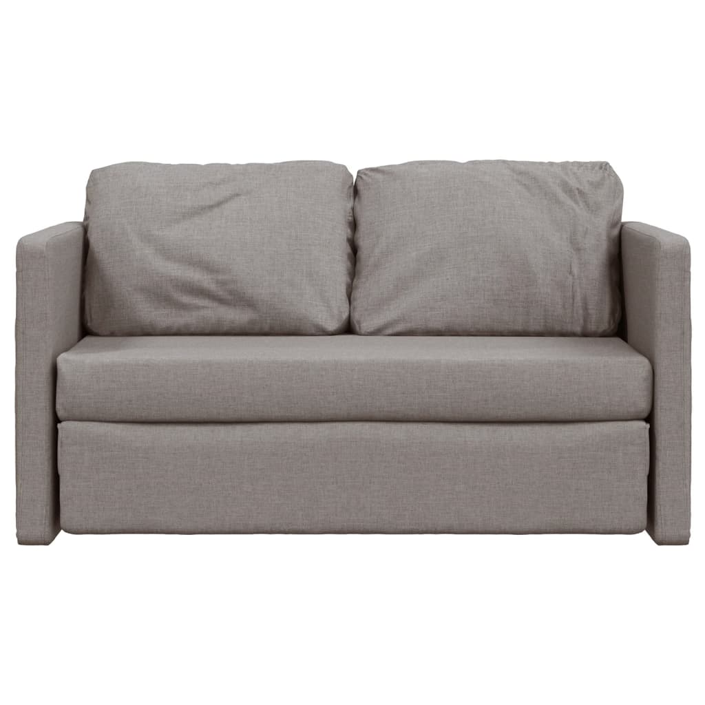 Canapé de sol avec fonction couchage taupe 112x174x55 cm tissu