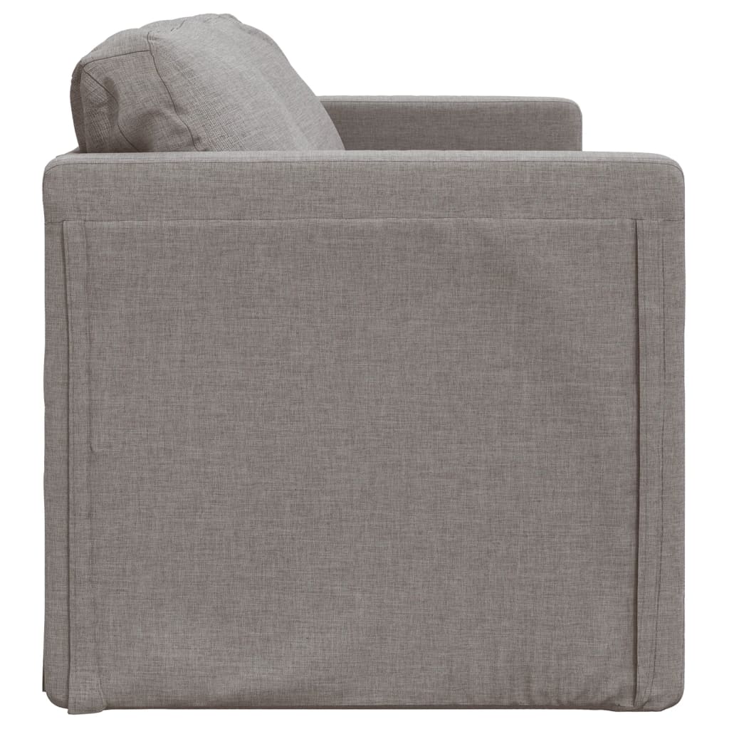 Canapé de sol avec fonction couchage taupe 112x174x55 cm tissu