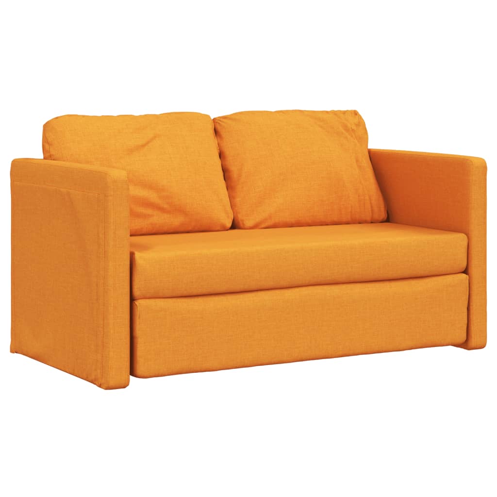 Canapé de sol avec fonction couchage jaune foncé 112x174x55 cm tissu