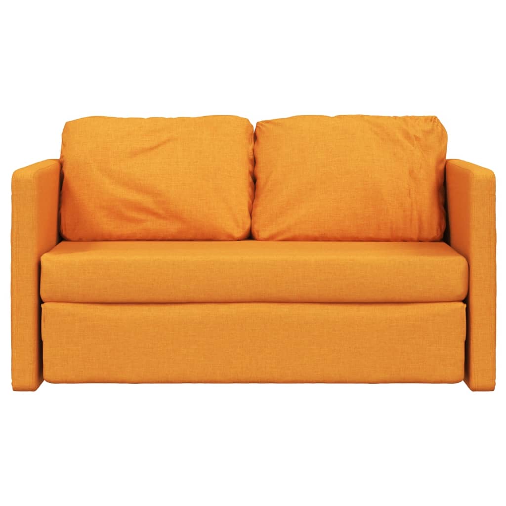 Canapé de sol avec fonction couchage jaune foncé 112x174x55 cm tissu