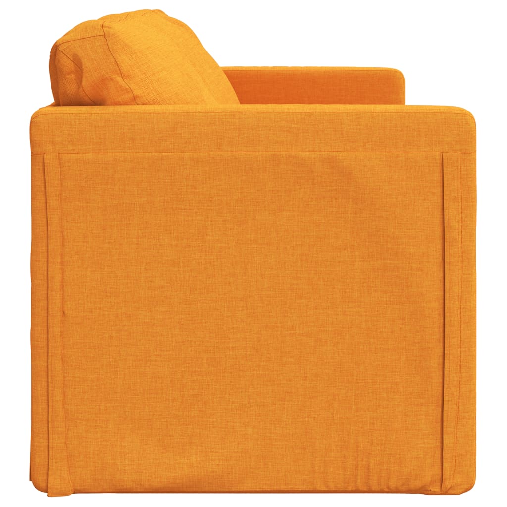 Canapé de sol avec fonction couchage jaune foncé 112x174x55 cm tissu