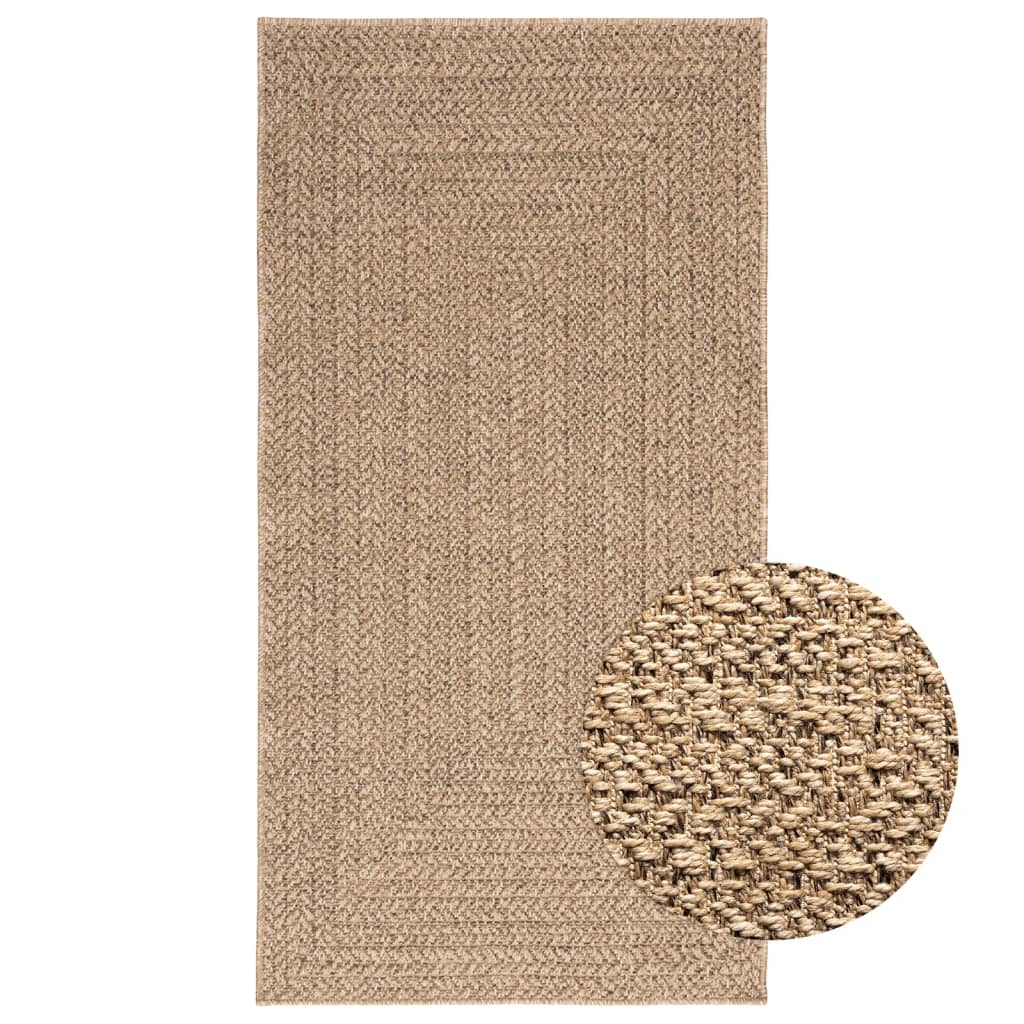 Tapis ZIZUR 80x150 cm aspect jute intérieur et extérieur