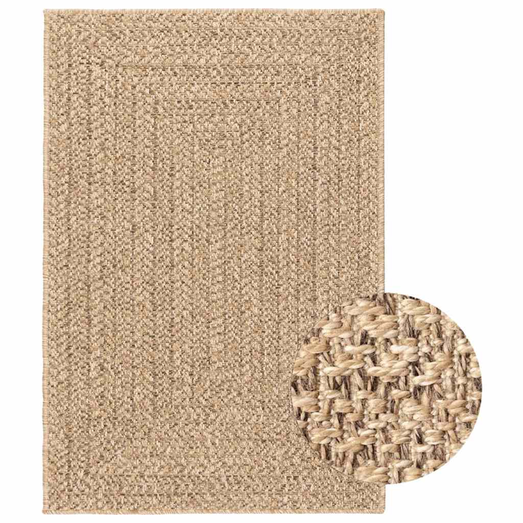 Teppich ZIZUR 120x170 cm Jute-Optik Indoor und Outdoor