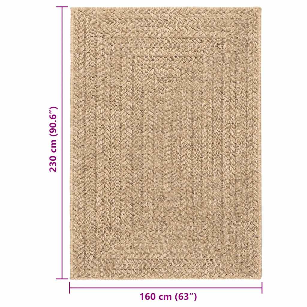 Teppich ZIZUR 160x230 cm Jute-Optik Indoor und Outdoor