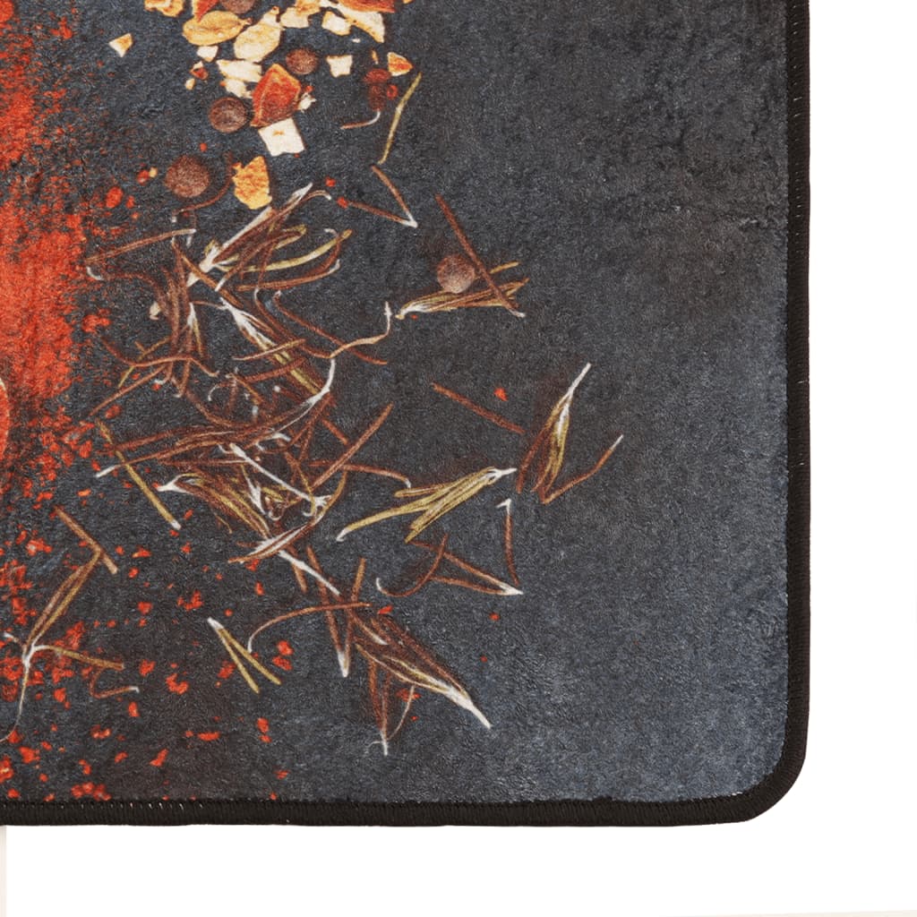 Kitchen rug multicolored 60x180 cm washable non-slip