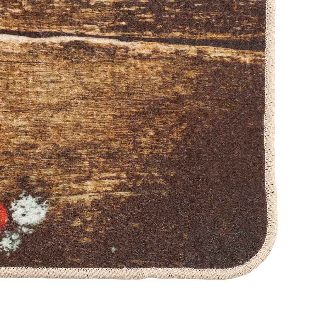 Kitchen rug multicolored 60x180 cm washable non-slip