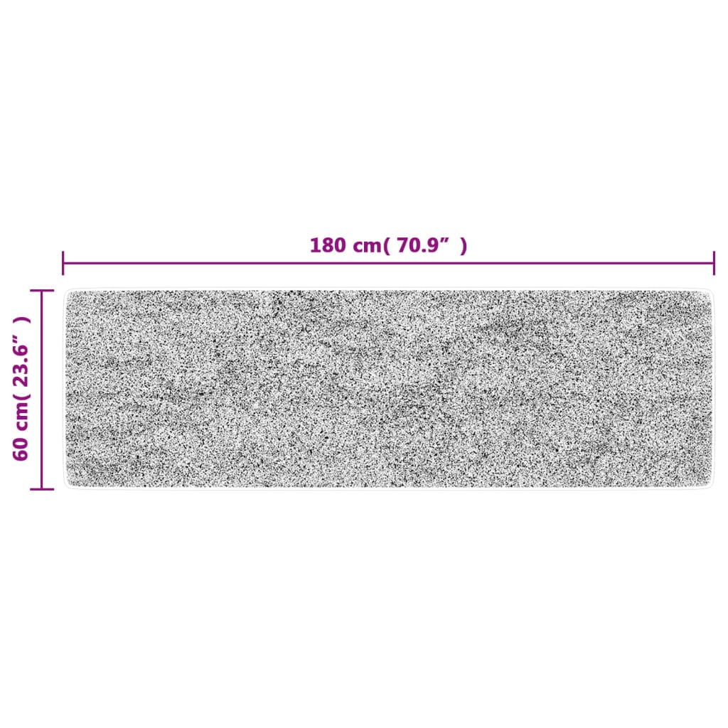 Kitchen rug multicolored 60x180 cm washable non-slip