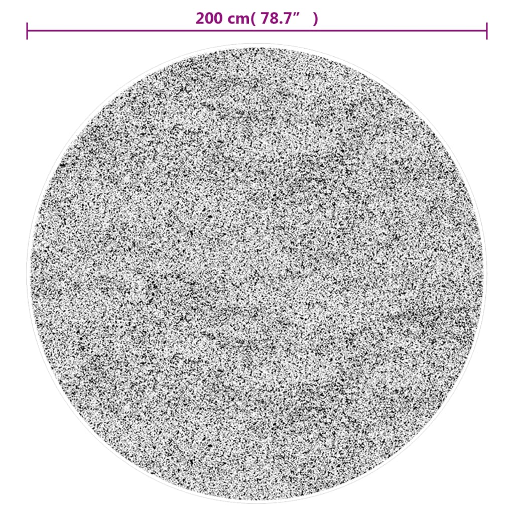 Teppich Waschbar Anthrazit Ø 200 cm