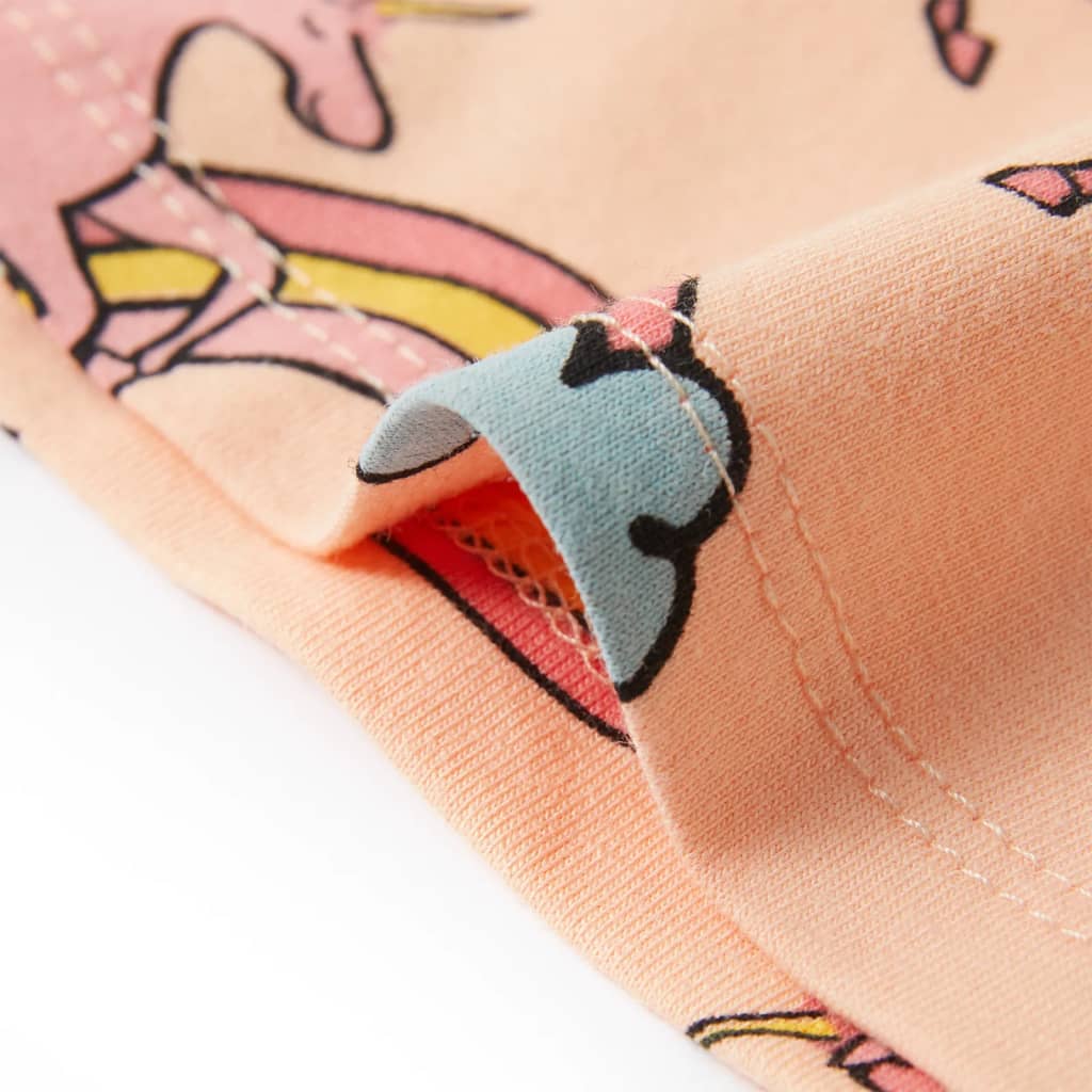 Kinderpyjama mit Kurzen Ärmeln Hellorange 104