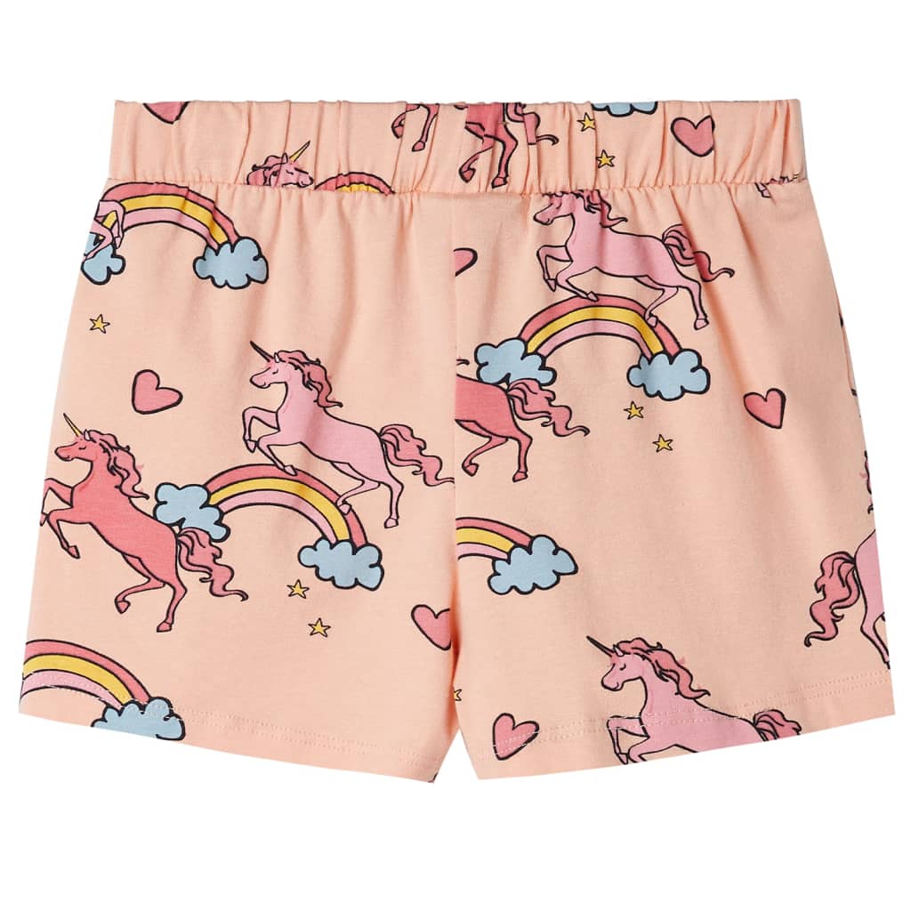 Kinderpyjama mit Kurzen Ärmeln Hellorange 128