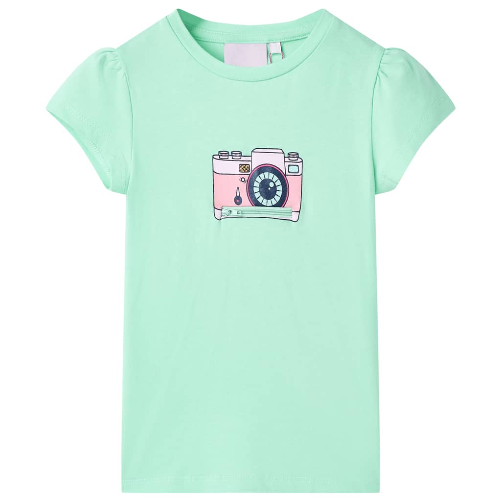 Kinder-T-Shirt Knallgrün 92