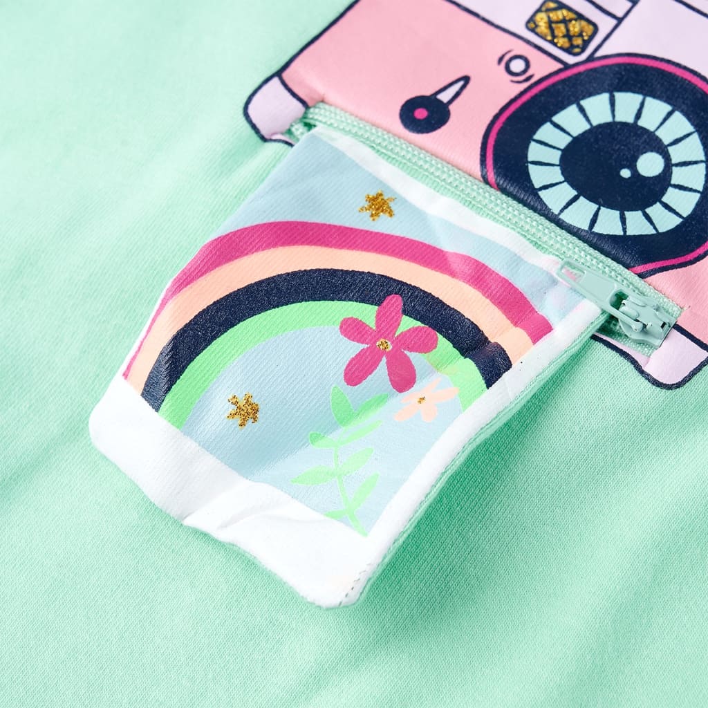 Kinder-T-Shirt Knallgrün 92