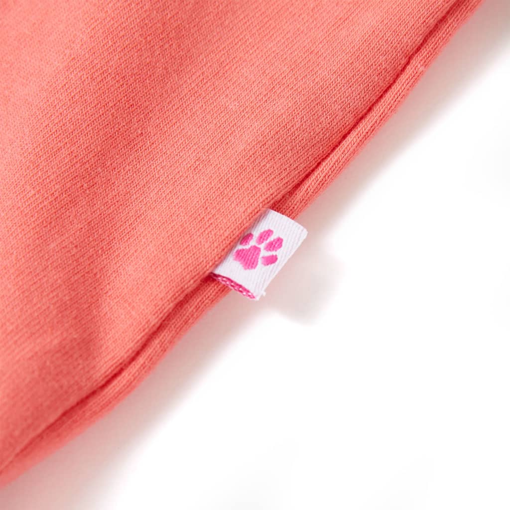 Kinder-T-Shirt mit Flügelärmeln Korallenrosa 128