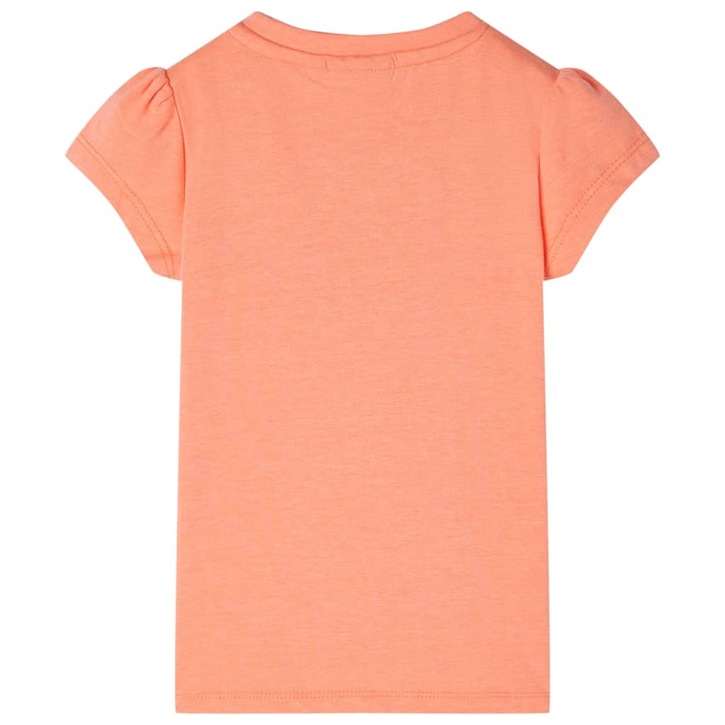 Kinder-T-Shirt mit Flügelärmeln Neonorange 128