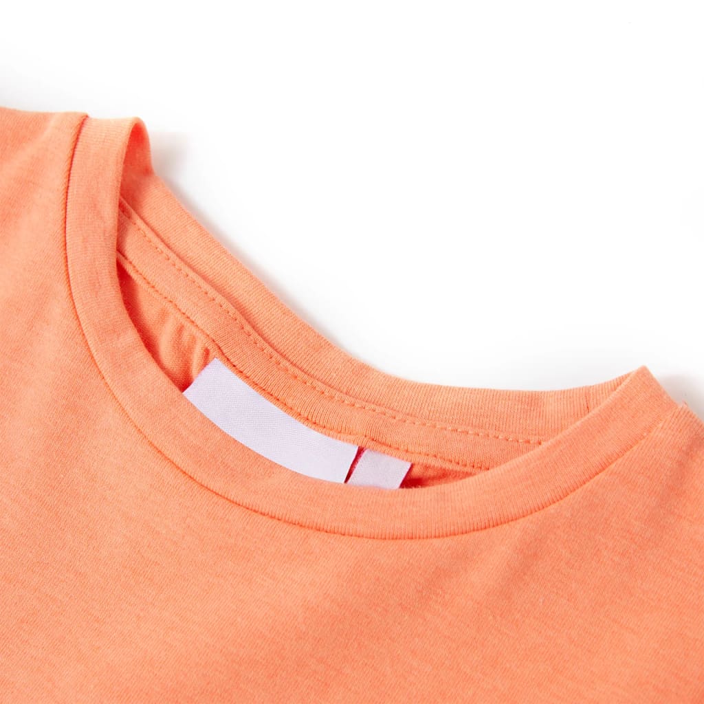 Kinder-T-Shirt mit Flügelärmeln Neonorange 128
