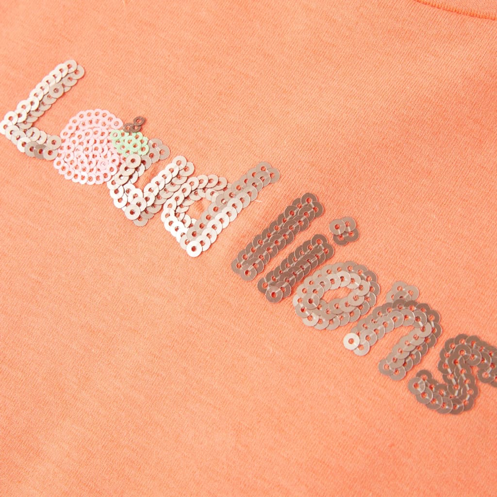 Kinder-T-Shirt mit Flügelärmeln Neonorange 128