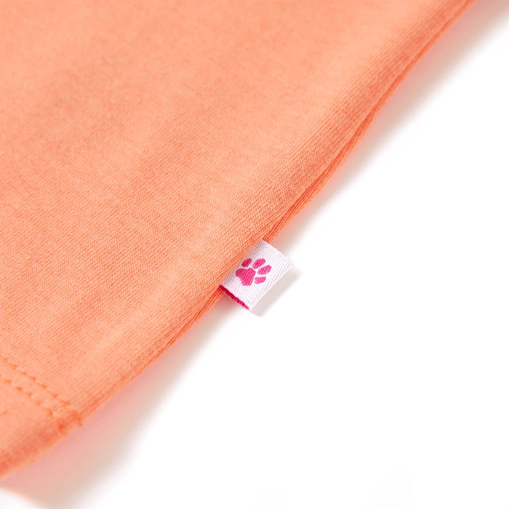 Kinder-T-Shirt mit Flügelärmeln Neonorange 128