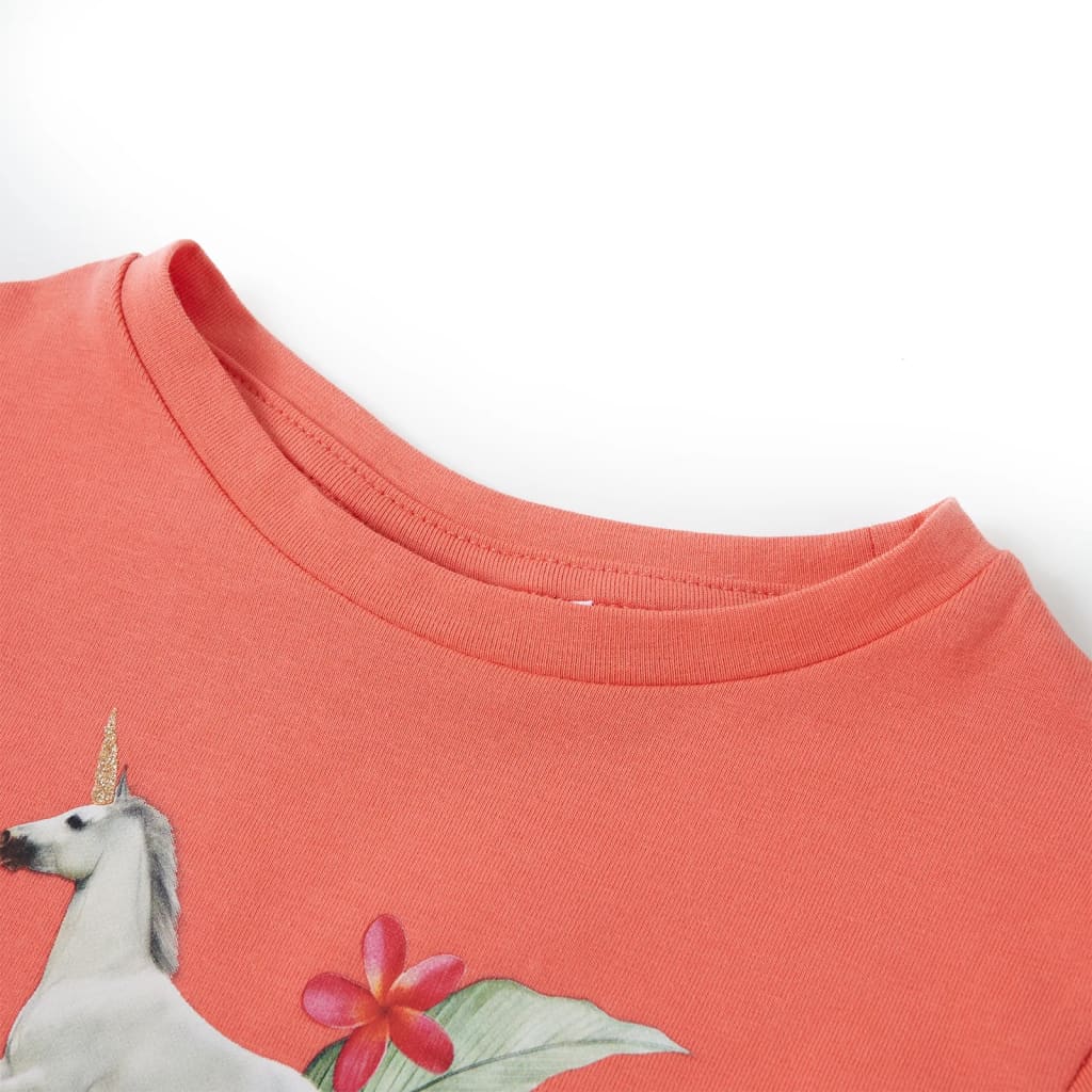 Kinder-Kurzarmshirt Korallenrosa 116