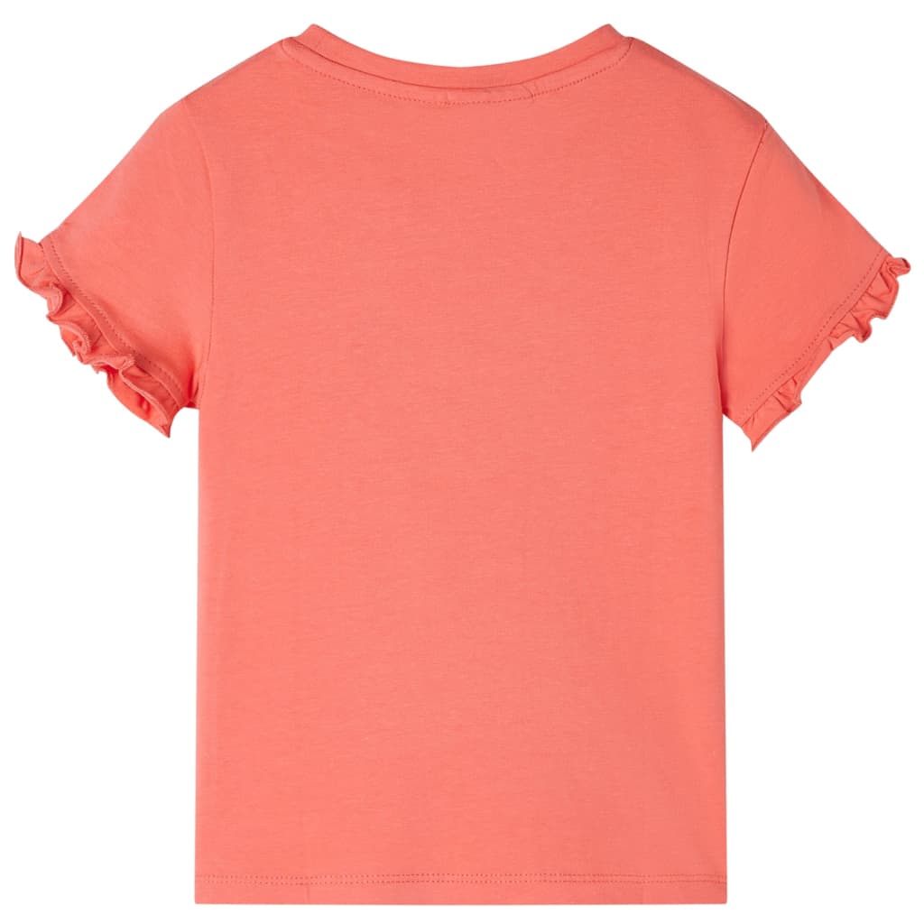 Kinder-Kurzarmshirt Korallenrosa 128