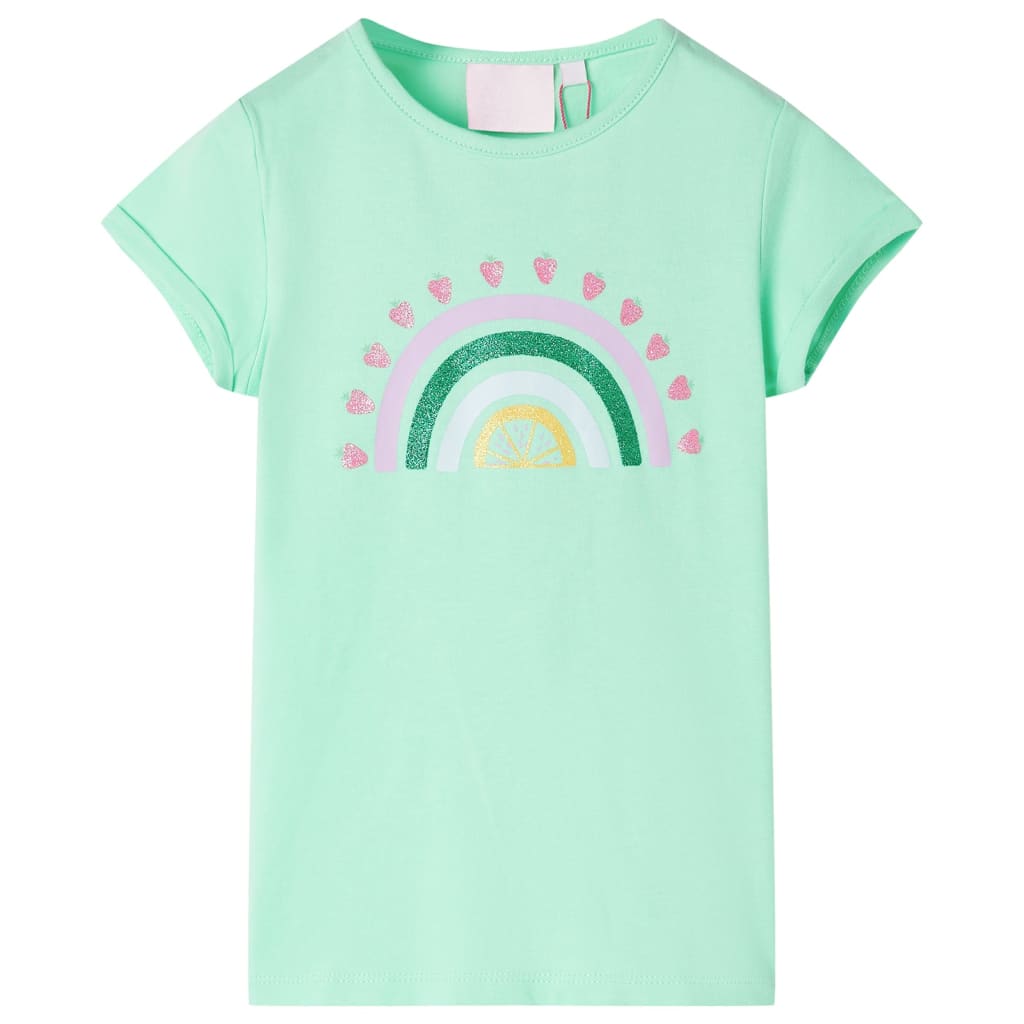 Kinder-T-Shirt Knallgrün 140
