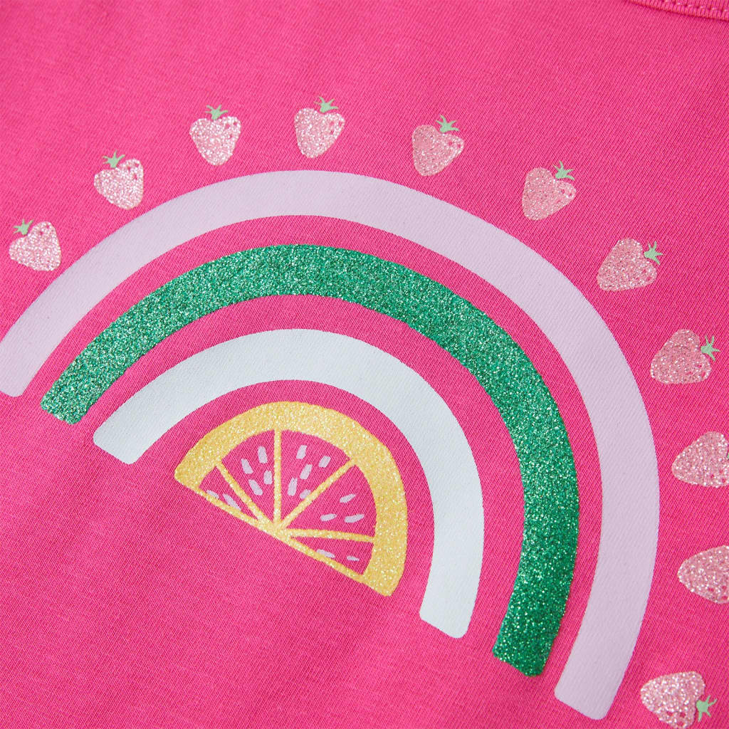 Kinder-T-Shirt Dunkelrosa 128