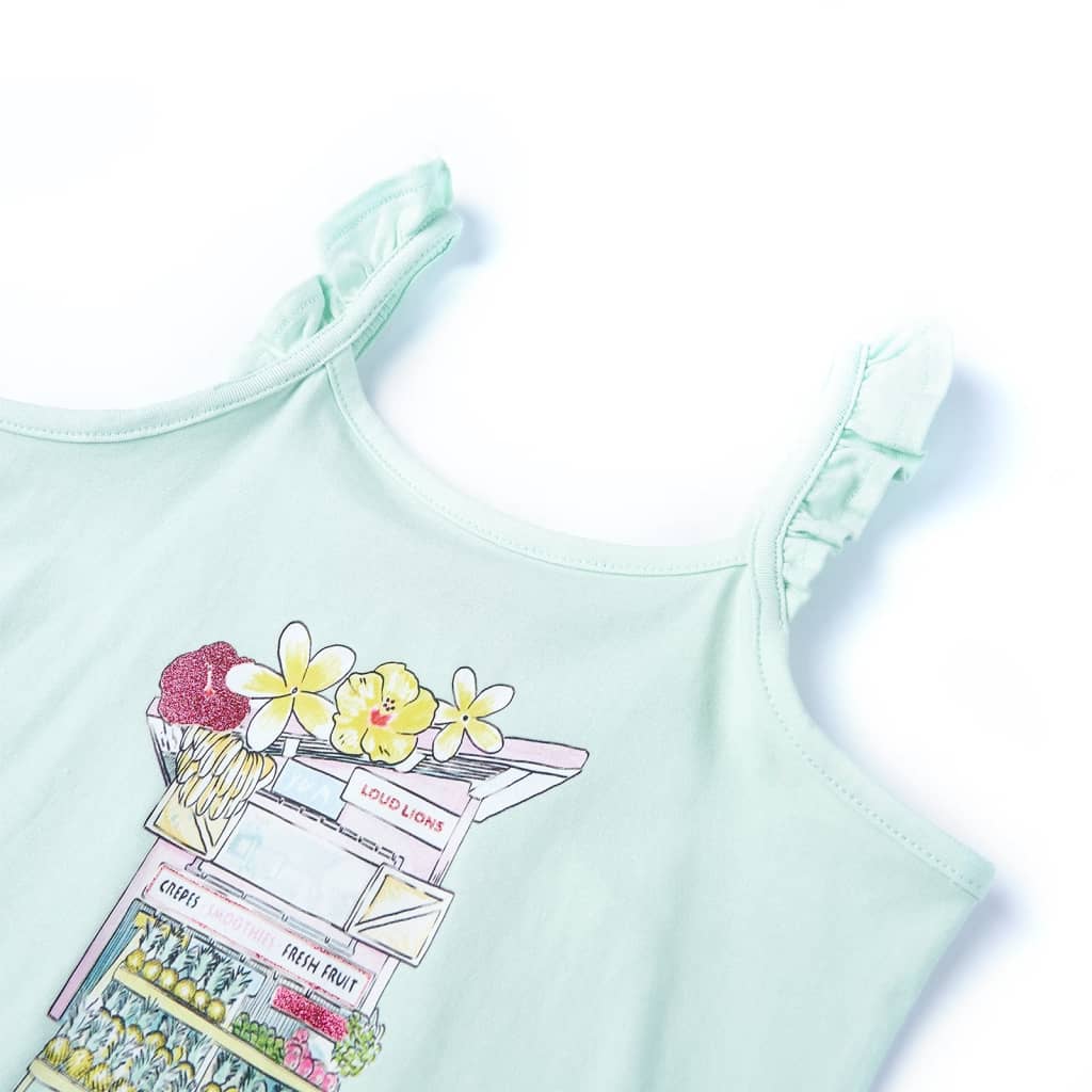 Kinder-Tanktop Helles Minzgrün 128