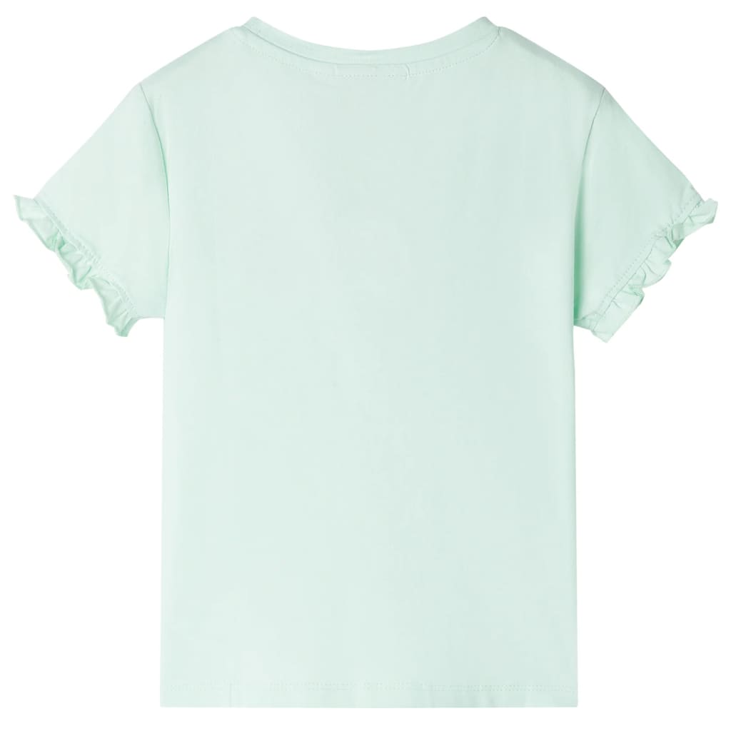 Kinder-T-Shirt Helles Minzgrün 116