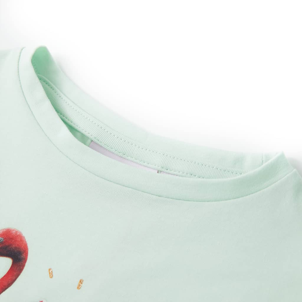 Kinder-T-Shirt Helles Minzgrün 116