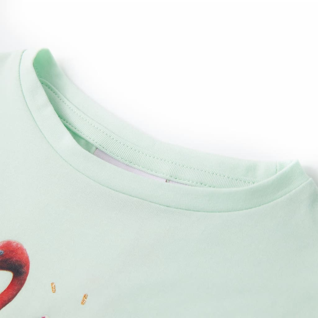 Kinder-T-Shirt Helles Minzgrün 140
