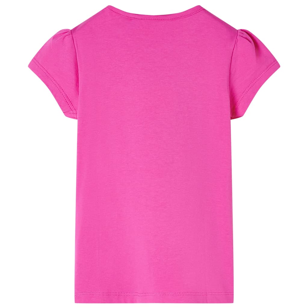 Kinder-T-Shirt mit Flügelärmeln Dunkelrosa 92