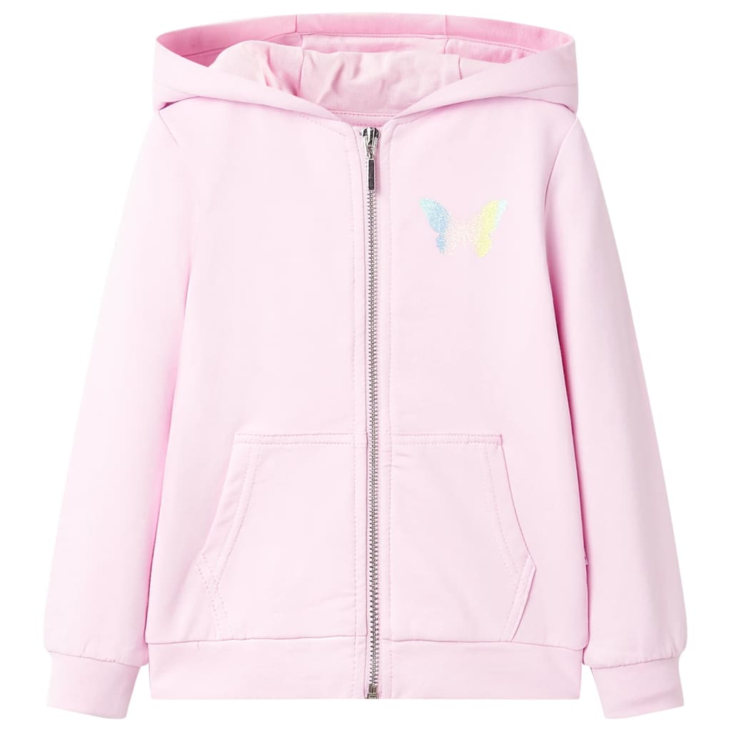 Kinder-Kapuzenpullover Hellrosa 104