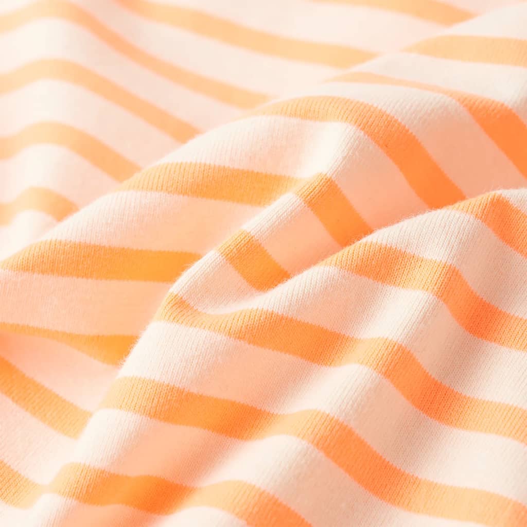 Kinderrock mit Streifen Gerade Neonorange 140