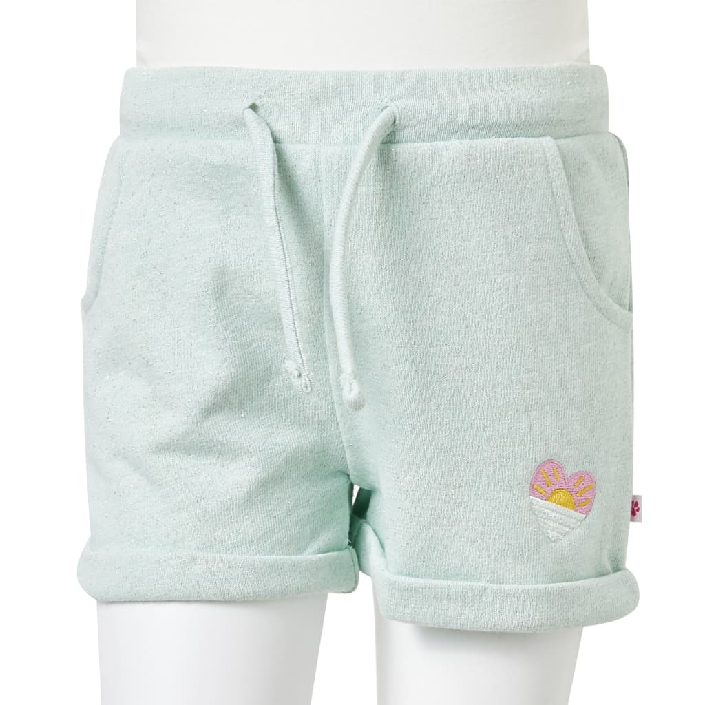 Kindershorts mit Kordelzug Helles Minzgrün 92