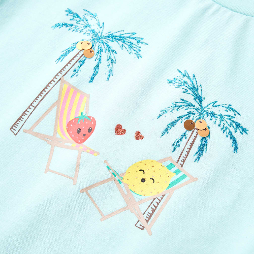 Kinder-T-Shirt Hellblau 116