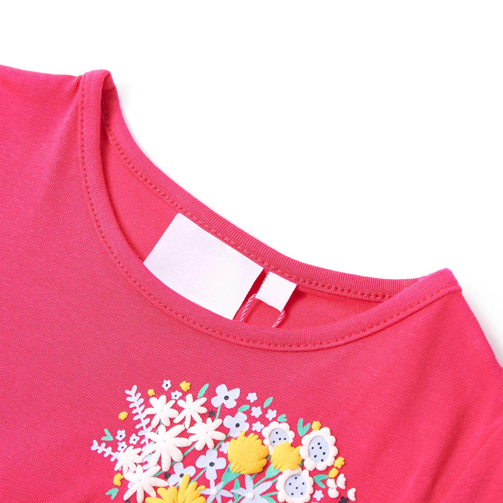 Kinder-T-Shirt Knallrosa 104