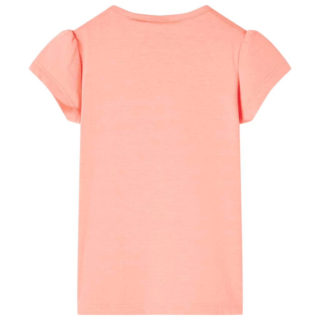 Kinder-T-Shirt Neonkoralle 104