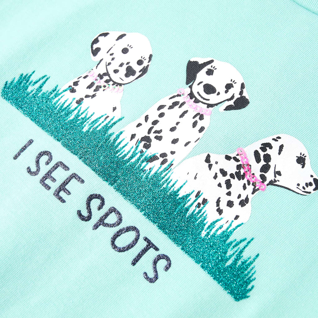 Kinder-T-Shirt Helles Minzgrün 104