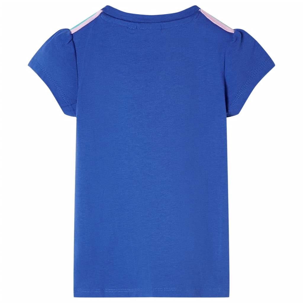 Kinder-T-Shirt Kobaltblau 128